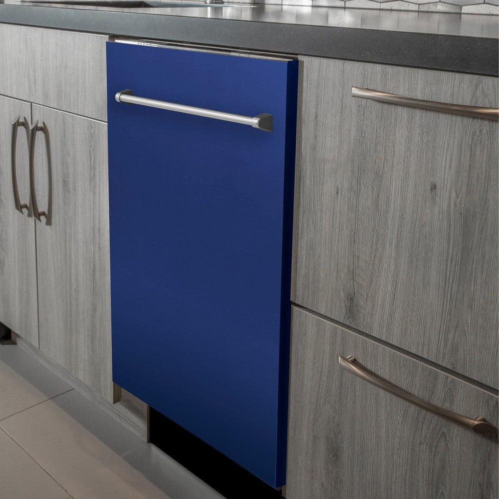 24 In. Top Control Dishwasher With Blue Matte Panel And Traditional Style Handle, 52dba DWBM24