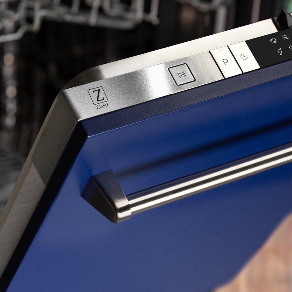 24 In. Top Control Dishwasher With Blue Matte Panel And Traditional Style Handle, 52dba DWBM24