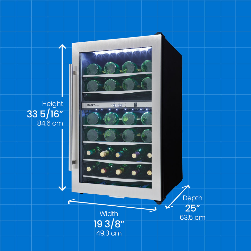 38 Bottle Free-Standing Wine Cooler DWC040A3BSSDD