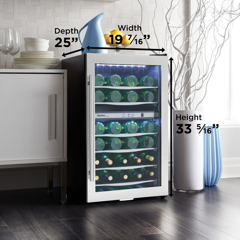 38 Bottle Free-Standing Wine Cooler DWC040A3BSSDD