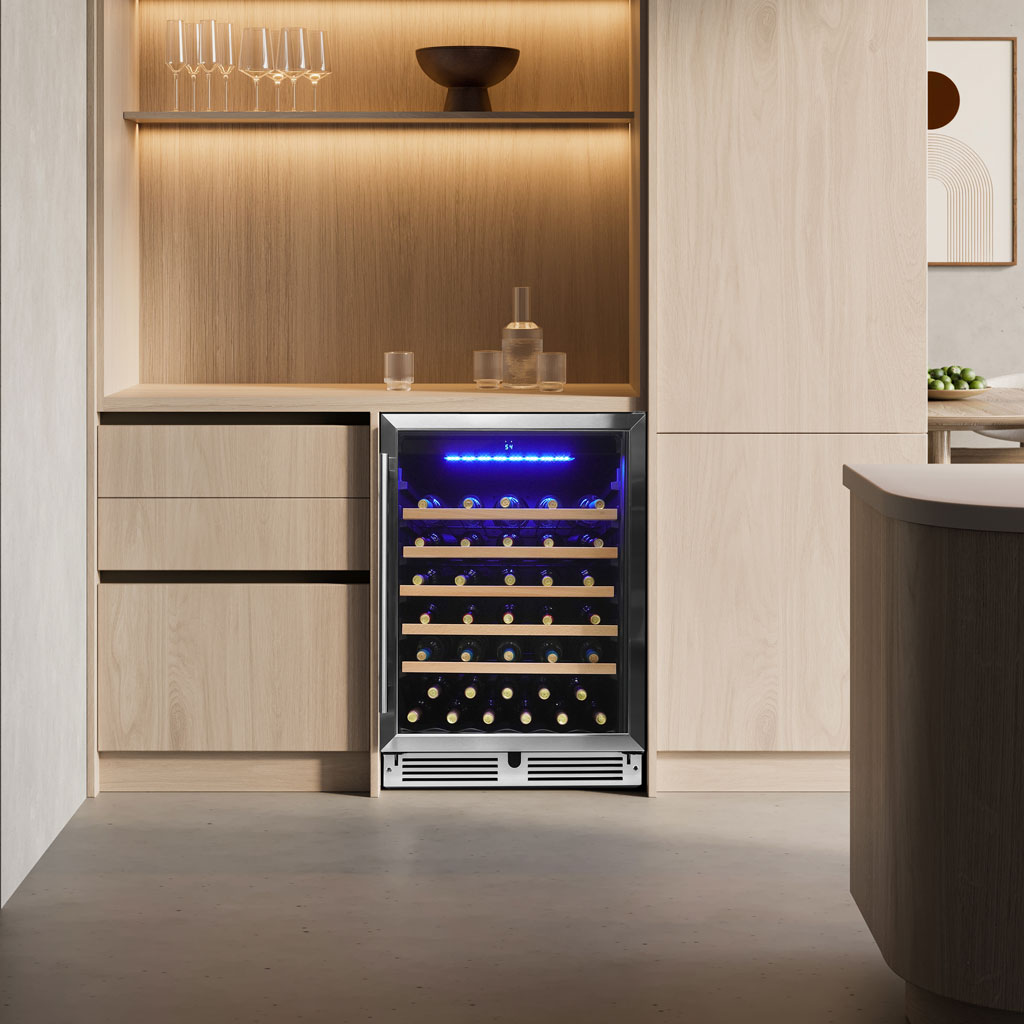 24″ Under Counter Wine Cooler in Stainless Steel view 4
