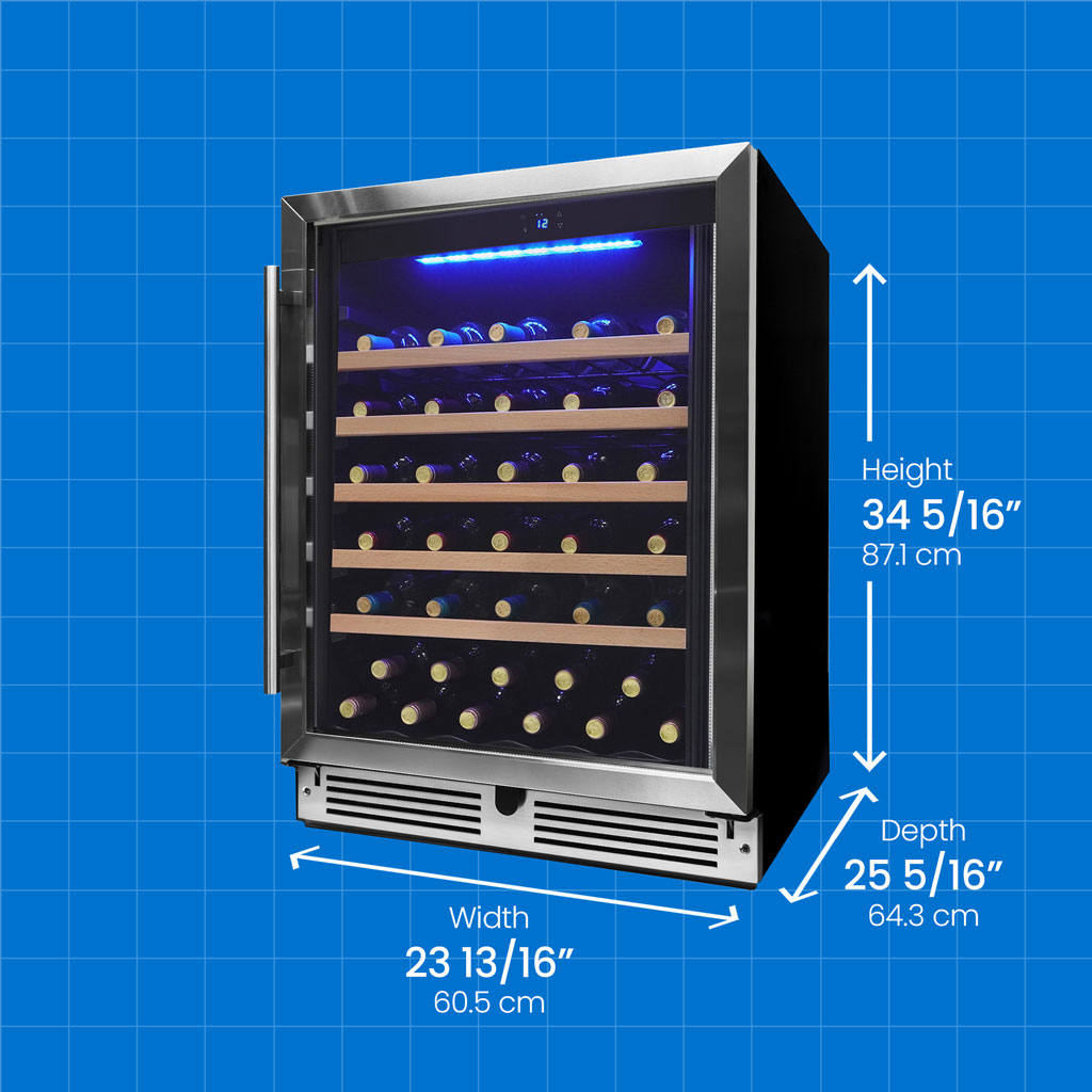 24″ Under Counter Wine Cooler in Stainless Steel view 5