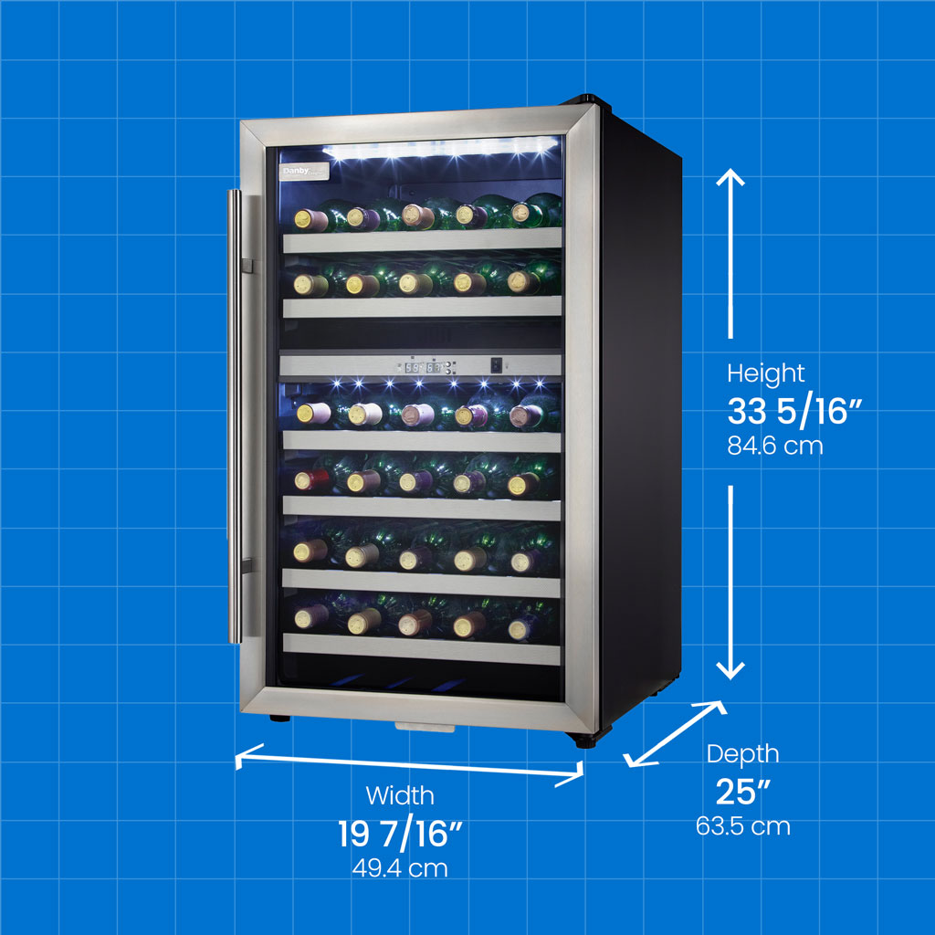 Designer 38 Bottle Free-Standing Wine Cooler DWC114BLSDD
