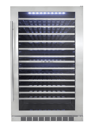 Bordeaux 24” DUAL ZONE WINE CELLAR. DWC140D1BSSPRUS