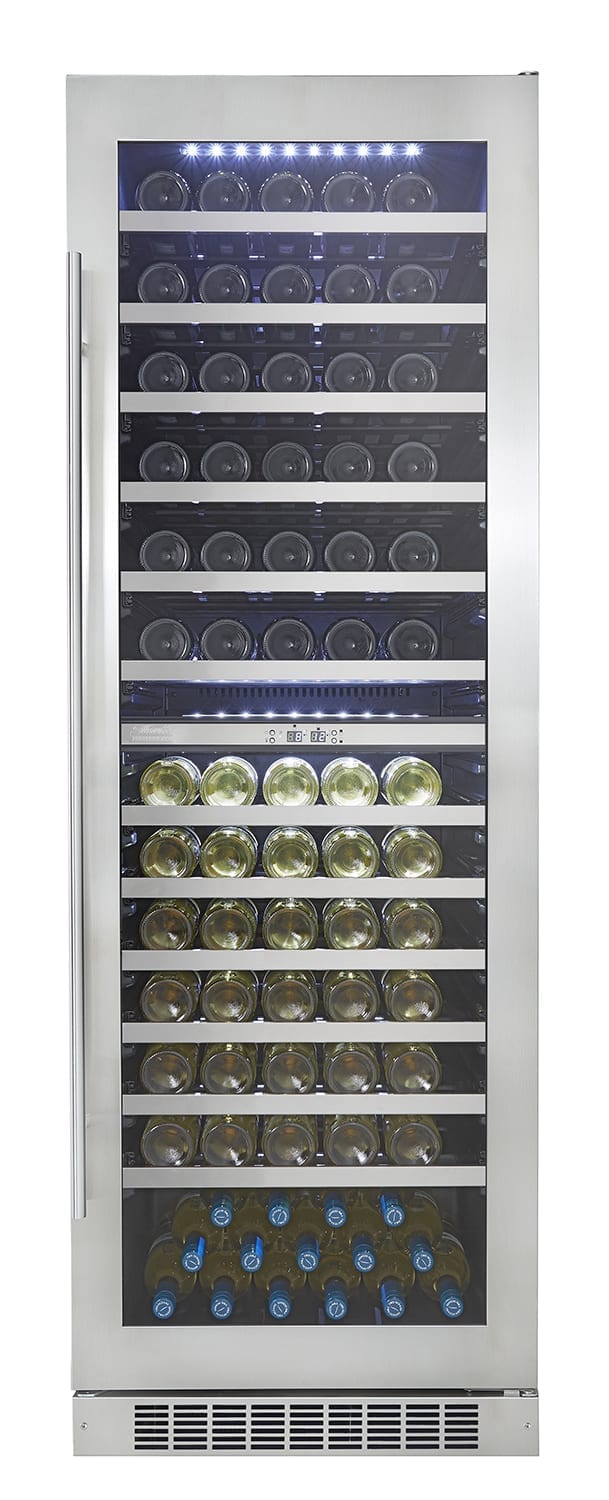 Bordeaux 24” DUAL ZONE WINE CELLAR. DWC140D1BSSPRUS