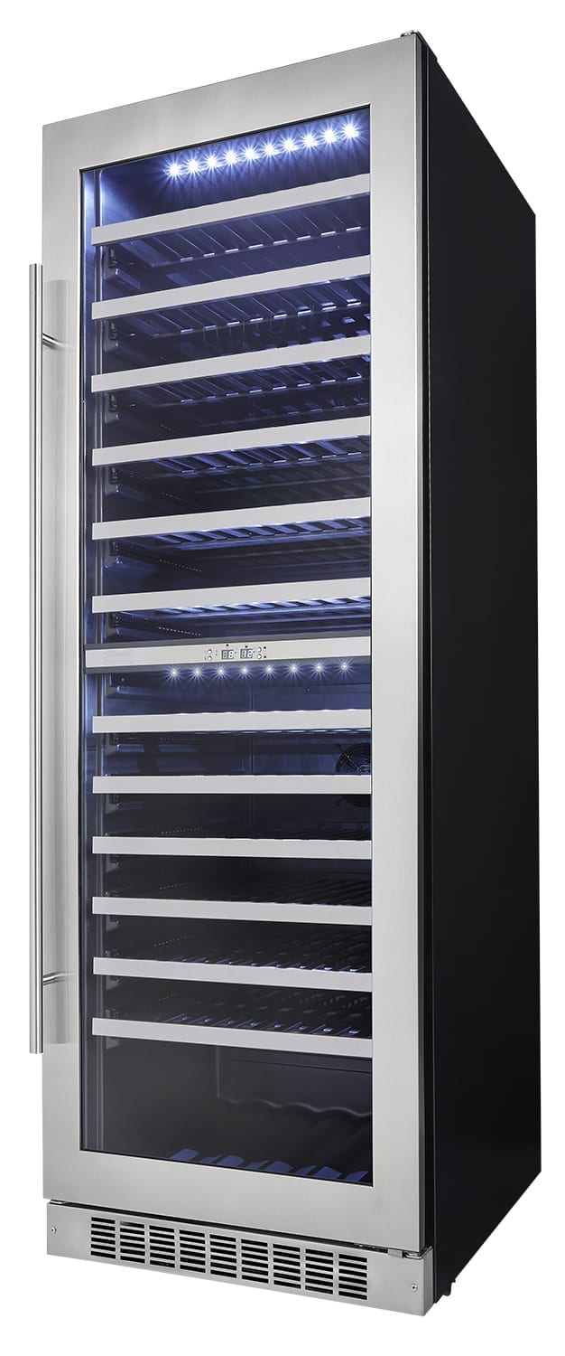 Bordeaux 24” DUAL ZONE WINE CELLAR. DWC140D1BSSPRUS