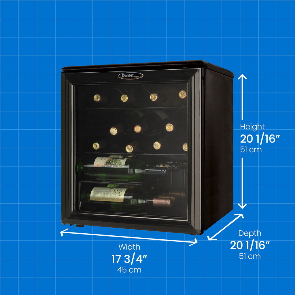 17 Bottle Free-standing Wine Cooler In Platinum DWC172BLPDB