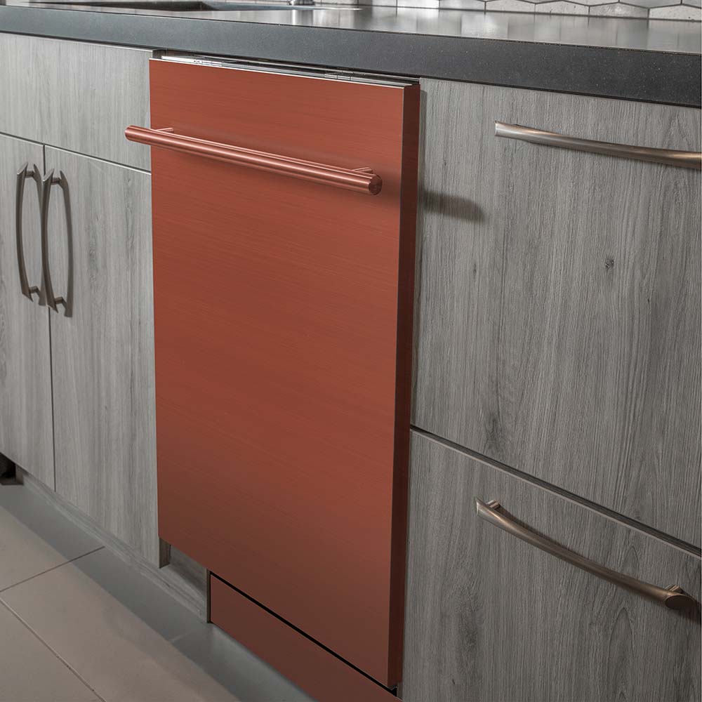 24 in. Top Control Dishwasher with Copper Panel and Modern Style Handle, 52dBa DWC24