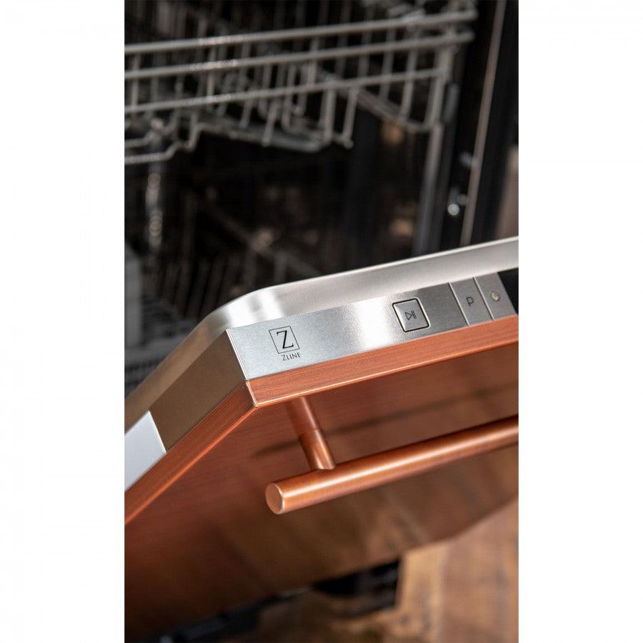 24 in. Top Control Dishwasher with Copper Panel and Modern Style Handle, 52dBa DWC24