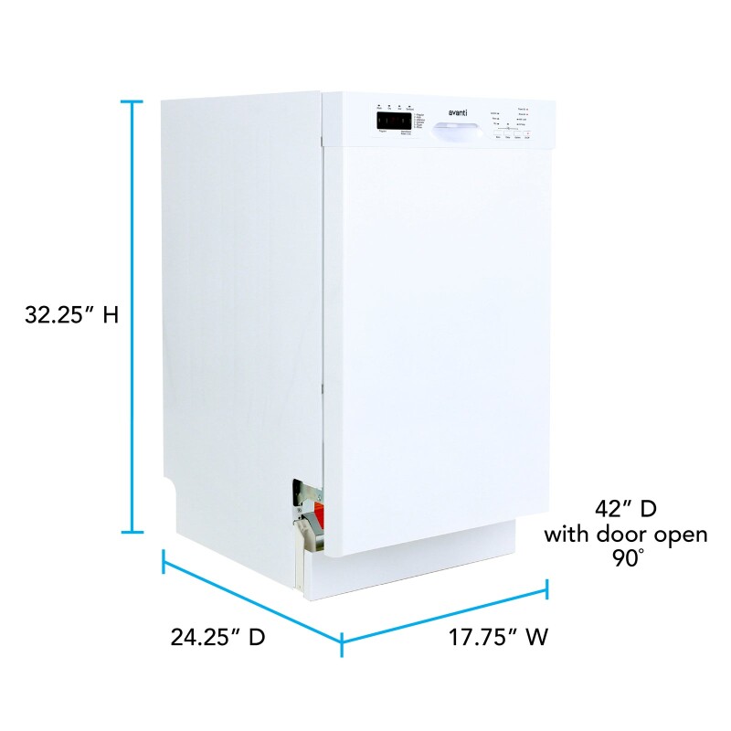 Avanti 18" Built In Dishwasher view 5