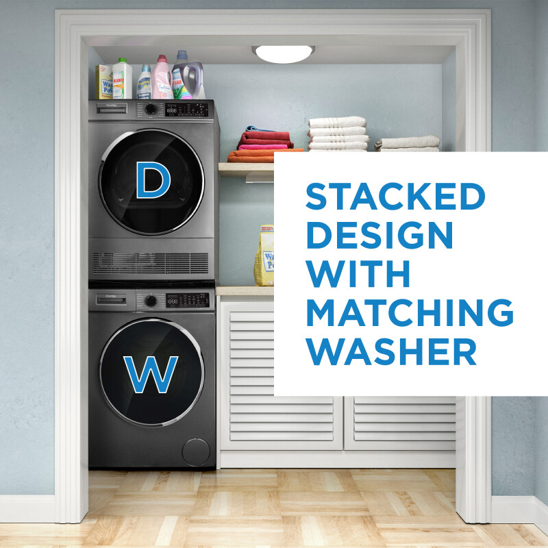 24″ Stackable Front Load Washer with Steam DWM022D1DSDB