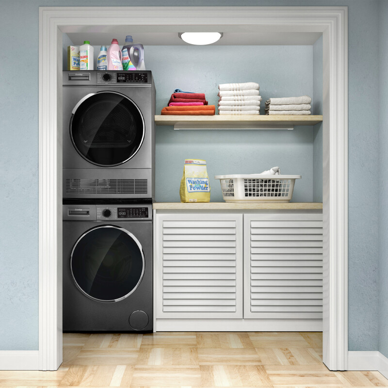24″ Stackable Front Load Washer with Steam DWM022D1DSDB