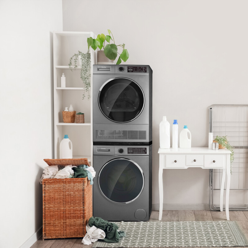 24″ Stackable Front Load Washer with Steam DWM022D1DSDB