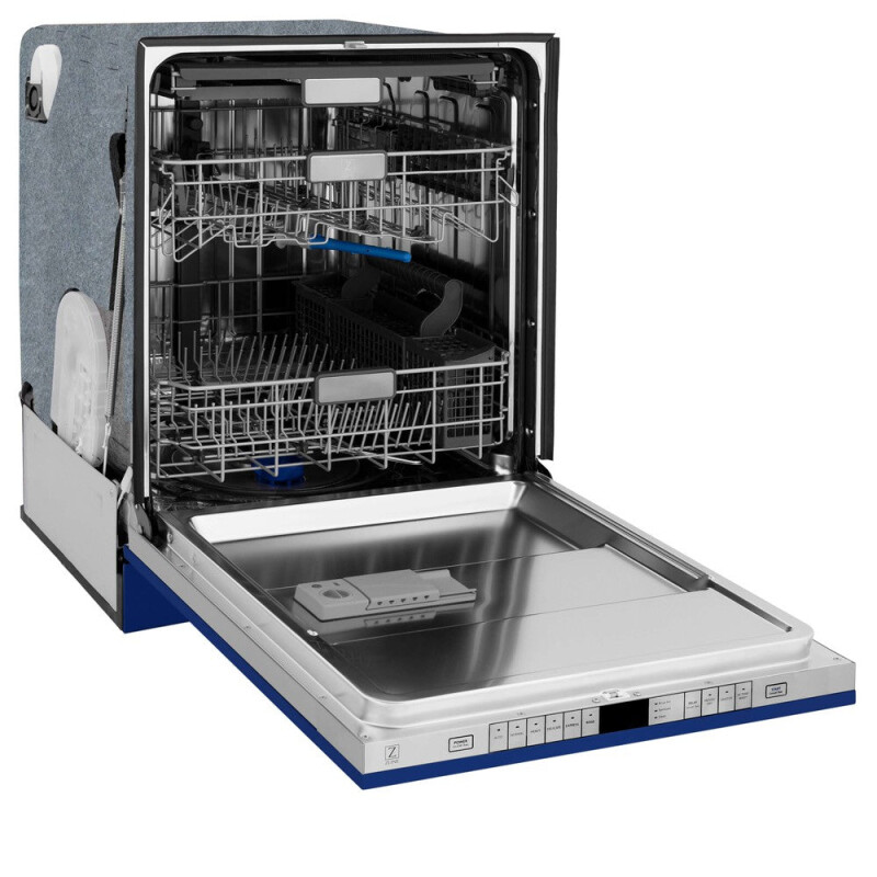 24 in. Monument Series 3rd Rack Top Touch Control Dishwasher with Blue Gloss Panel, 45dBa DWMT24BG