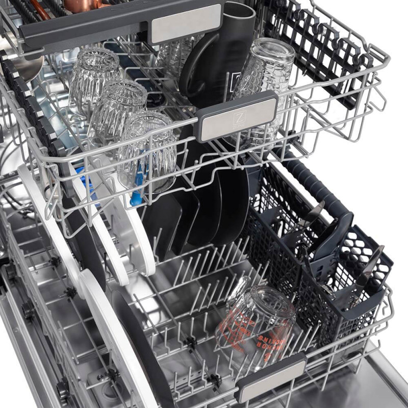 24 in. Monument Series 3rd Rack Top Touch Control Dishwasher with Blue Gloss Panel, 45dBa DWMT24BG