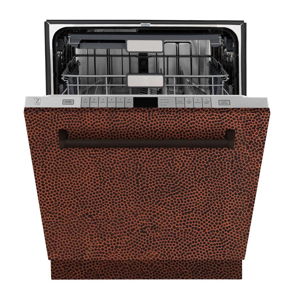 24 In. Monument Series 3rd Rack Top Touch Control Dishwasher With Hand-hammered Copper Panel, 45dba DWMTHH24