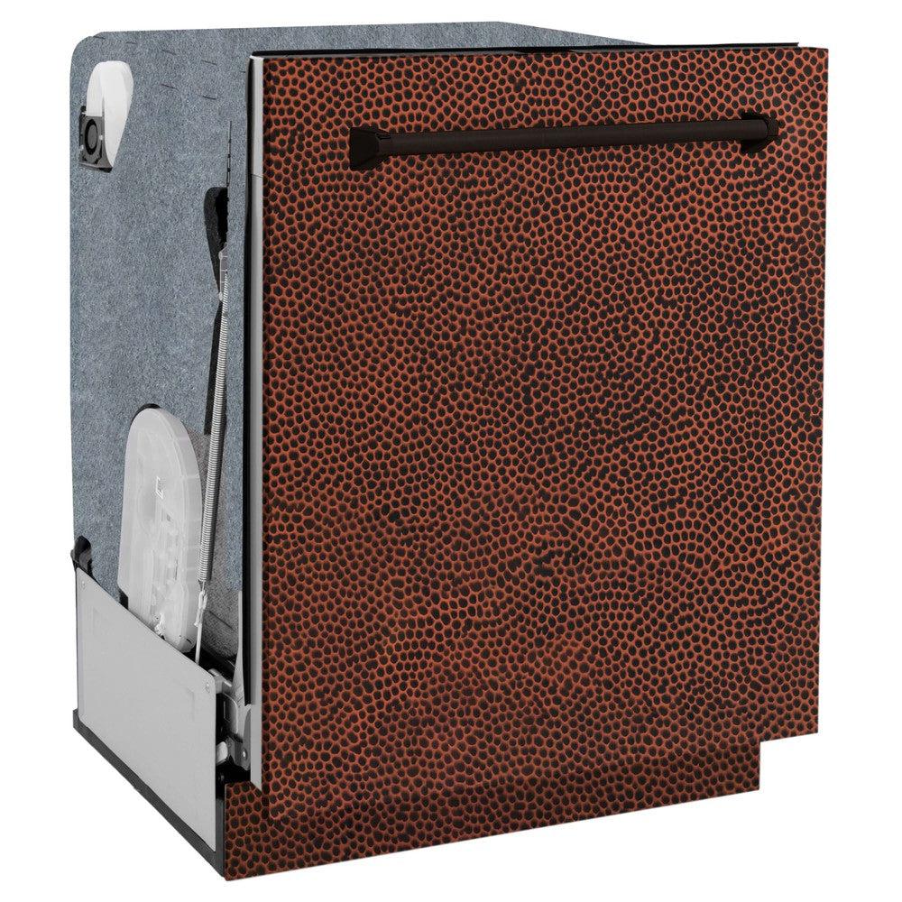 24 In. Monument Series 3rd Rack Top Touch Control Dishwasher With Hand-hammered Copper Panel, 45dba DWMTHH24