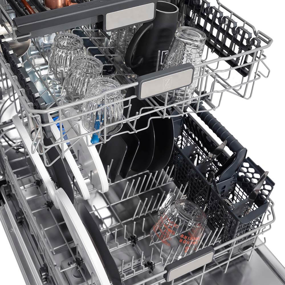 24 In. Monument Series 3rd Rack Top Touch Control Dishwasher With Hand-hammered Copper Panel, 45dba DWMTHH24