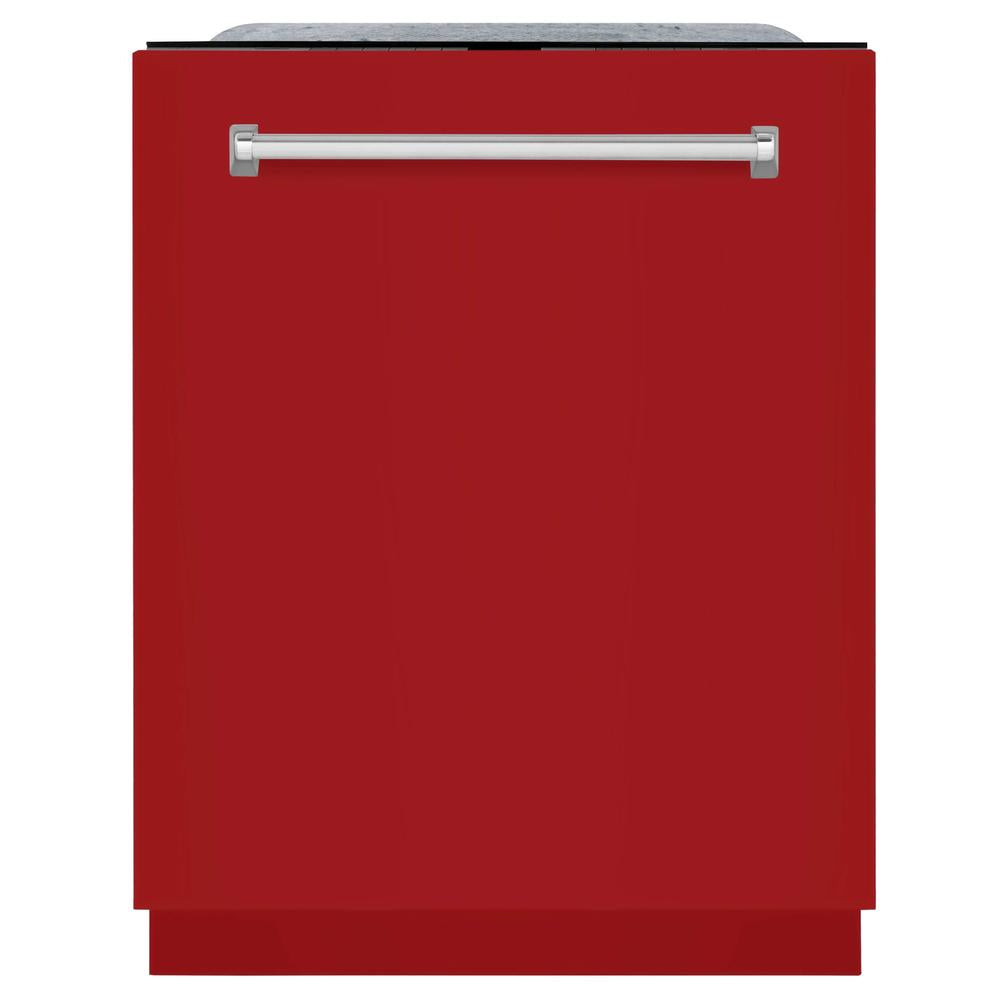 24 In. Monument Series 3rd Rack Top Touch Control Dishwasher With Red Gloss Panel, 45dba DWMTRG24