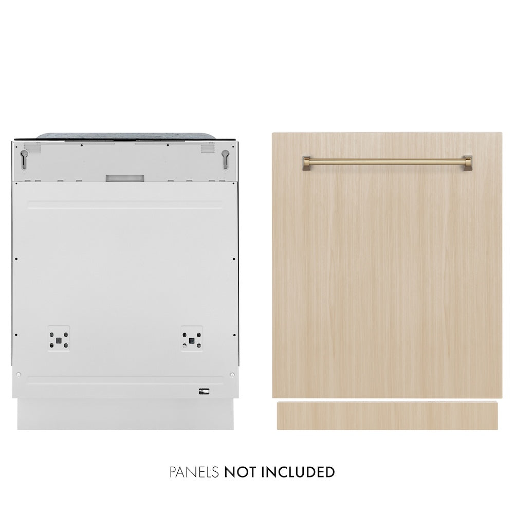 Autograph Edition 24 In. Monument Series 3rd Rack Top Touch Control Tall Tub Dishwasher In Custom Panel Ready With Champagne Bronze Handle, 45dba DWMTZ24CB