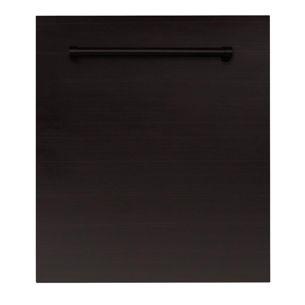 24 in. Top Control Dishwasher with Oil-Rubbed Bronze Panel and Traditional Style Handle, 52dBa DWORBH24