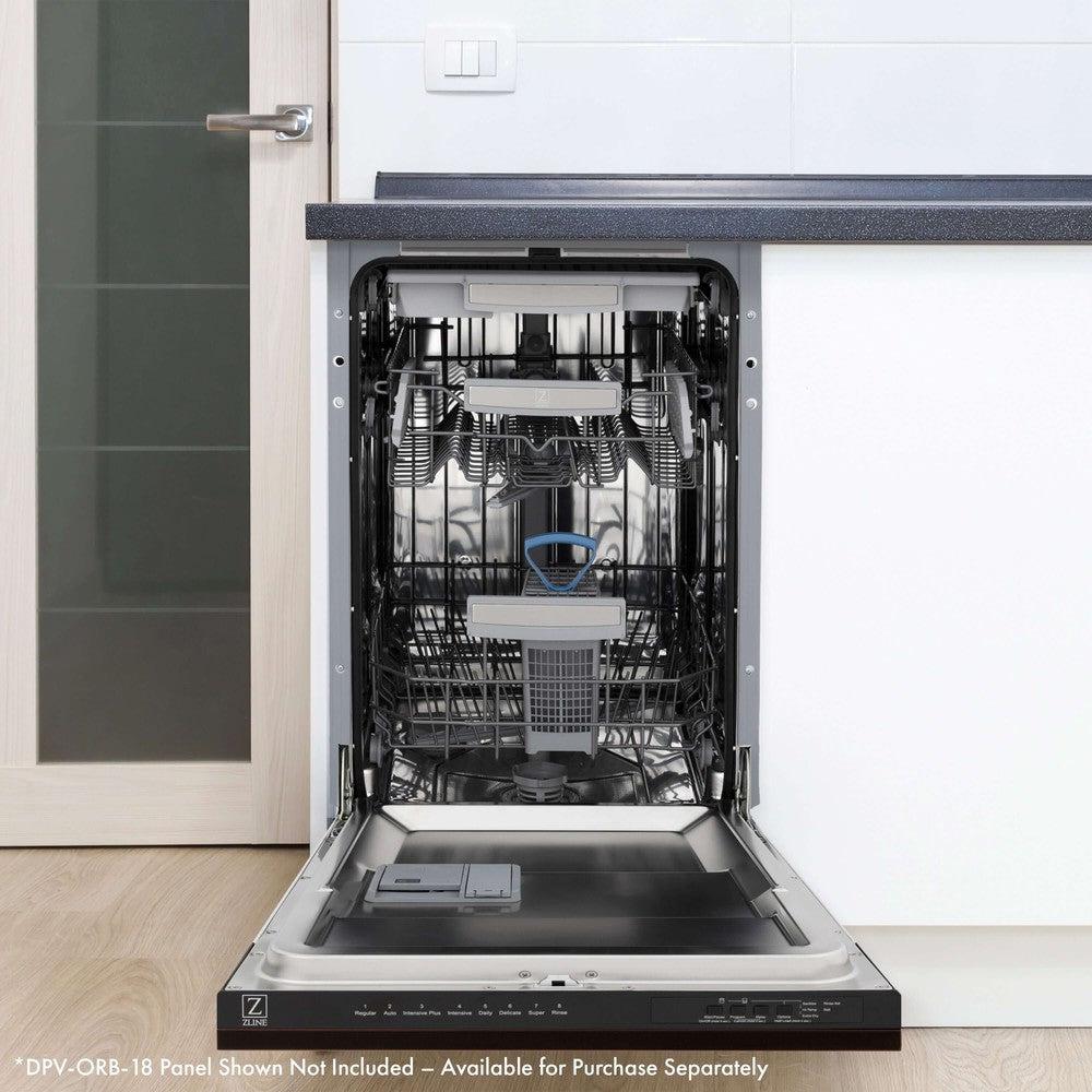 18 In. Tallac Series 3rd Rack Top Control Dishwasher In Custom Panel Ready With Stainless Steel Tub, 51dba DWV18
