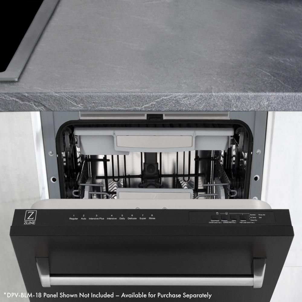 18 In. Tallac Series 3rd Rack Top Control Dishwasher In Custom Panel Ready With Stainless Steel Tub, 51dba DWV18