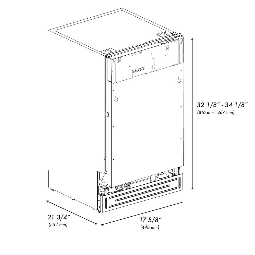 18 In. Tallac Series 3rd Rack Top Control Dishwasher In Custom Panel Ready With Stainless Steel Tub, 51dba DWV18