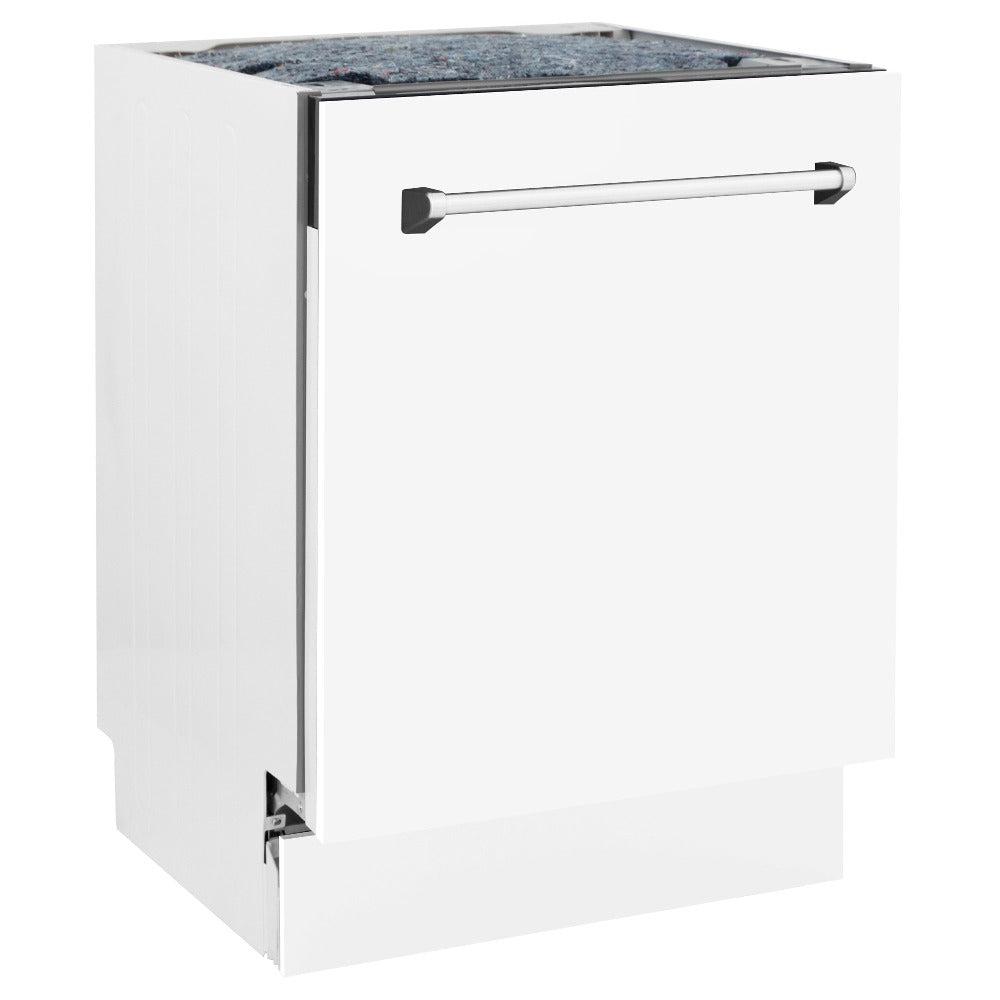24 In. Tallac Series 3rd Rack Dishwasher With White Matte Panel And Traditional Handle, 51dba DWVWM24
