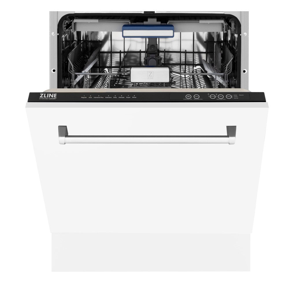 24 In. Tallac Series 3rd Rack Dishwasher With White Matte Panel And Traditional Handle, 51dba DWVWM24