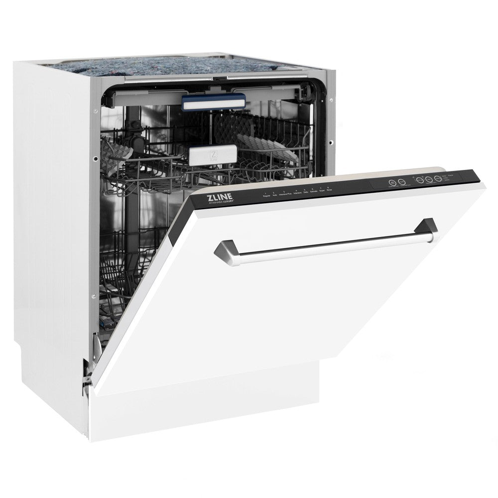 24 In. Tallac Series 3rd Rack Dishwasher With White Matte Panel And Traditional Handle, 51dba DWVWM24