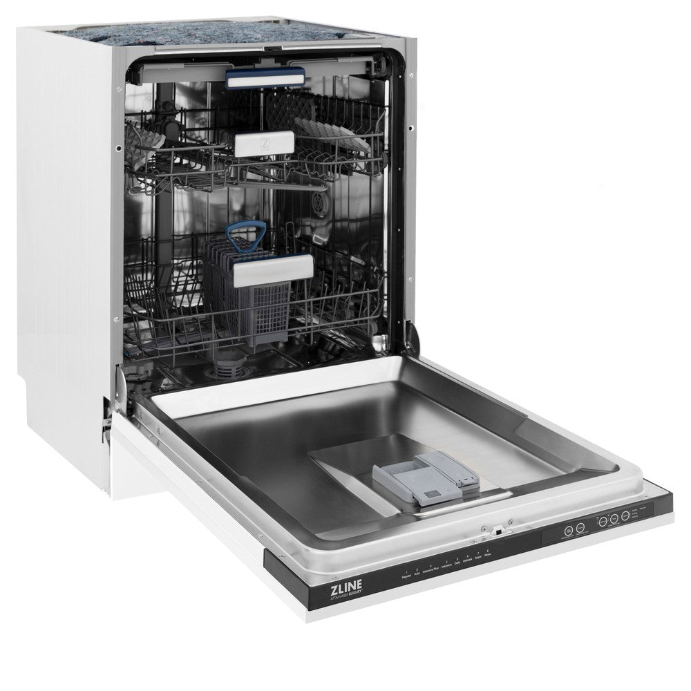 24 In. Tallac Series 3rd Rack Dishwasher With White Matte Panel And Traditional Handle, 51dba DWVWM24