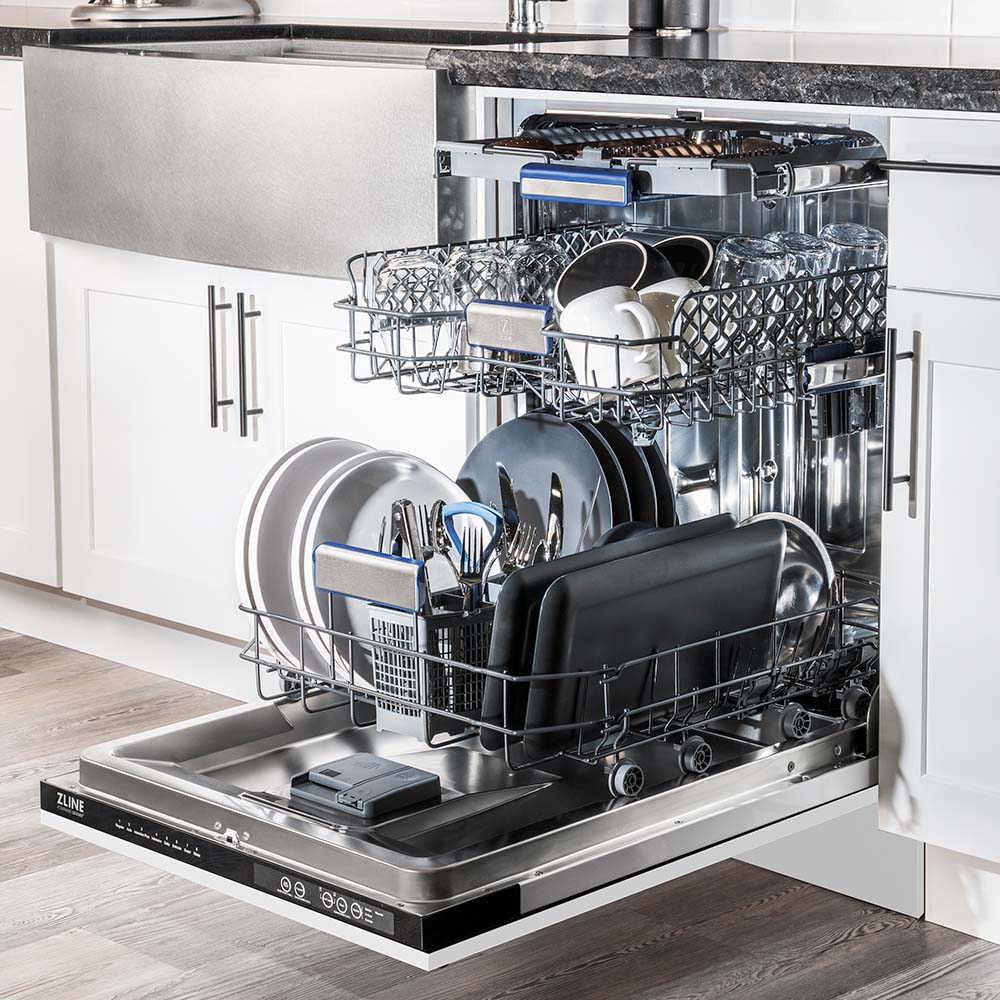 24 In. Tallac Series 3rd Rack Dishwasher With White Matte Panel And Traditional Handle, 51dba DWVWM24