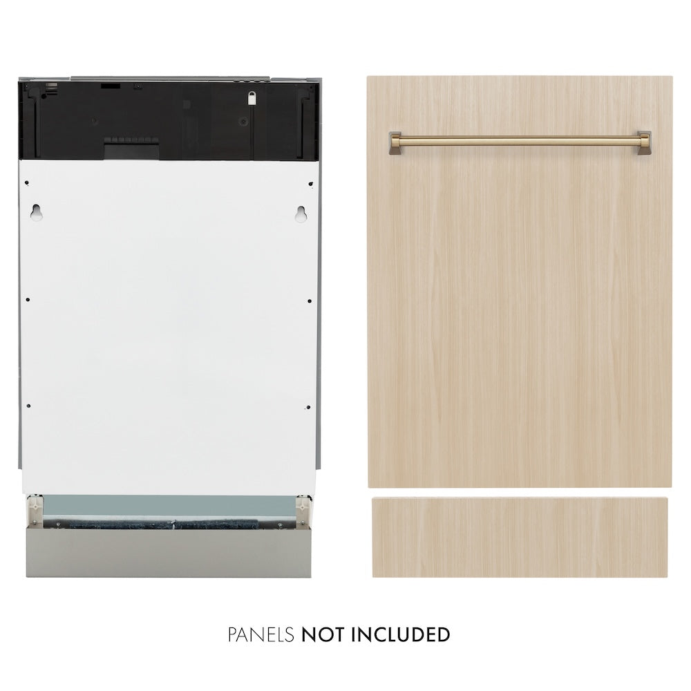 Autograph Edition 18 In. Tallac Series 3rd Rack Top Control Dishwasher In Custom Panel Ready With Champagne Bronze Handle, 51dba DWVZ18CB