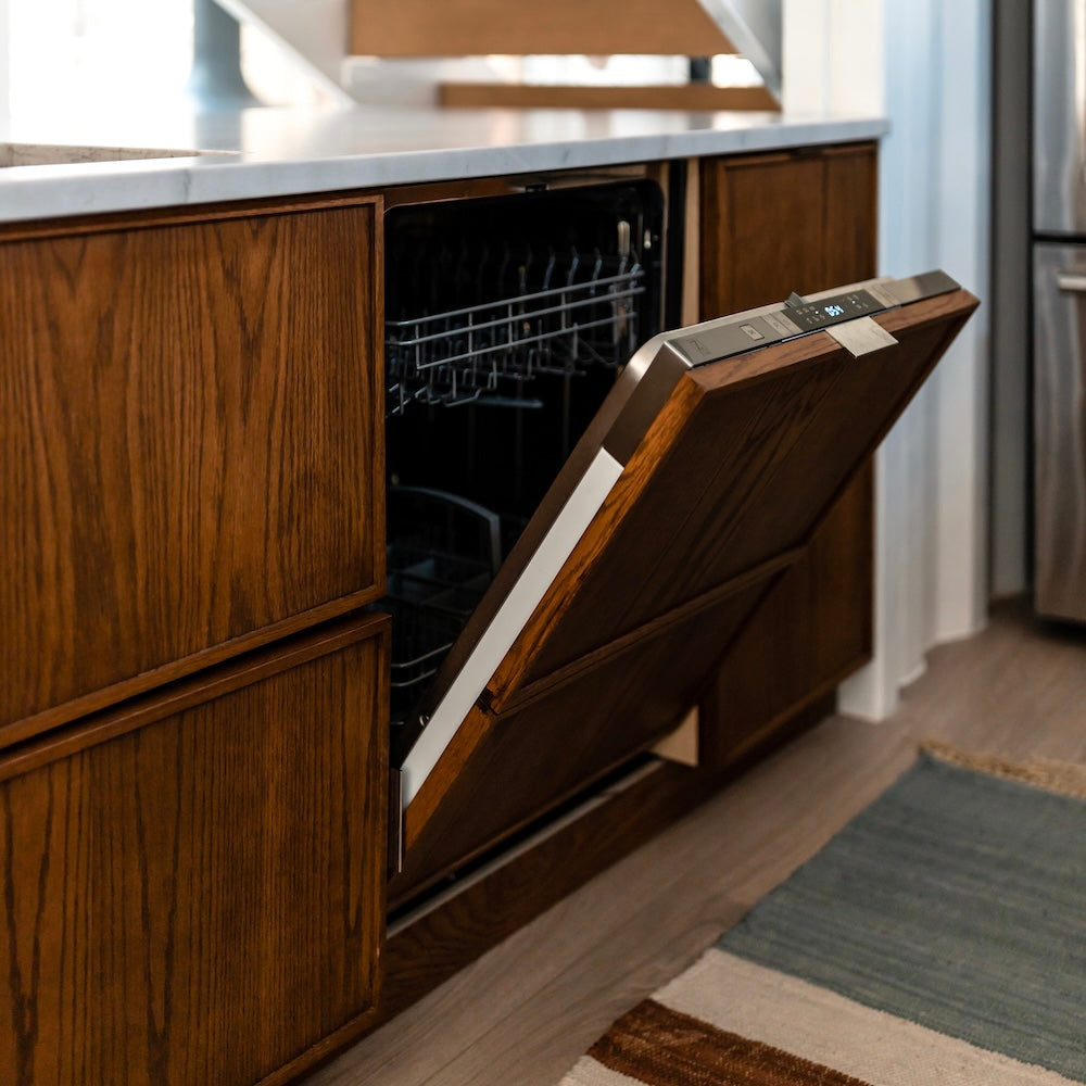 Autograph Edition 24 In. Tallac Series 3rd Rack Top Control Built-in Tall Tub Dishwasher In Custom Panel Ready With Polished Gold Handle, 51dba DWVZ24G