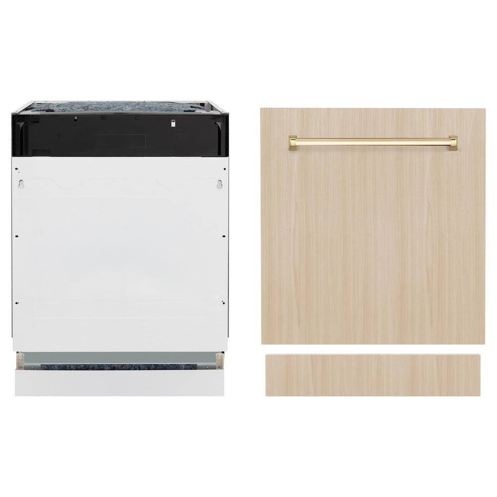 Autograph Edition 24 In. Tallac Series 3rd Rack Top Control Built-in Tall Tub Dishwasher In Custom Panel Ready With Polished Gold Handle, 51dba DWVZ24G
