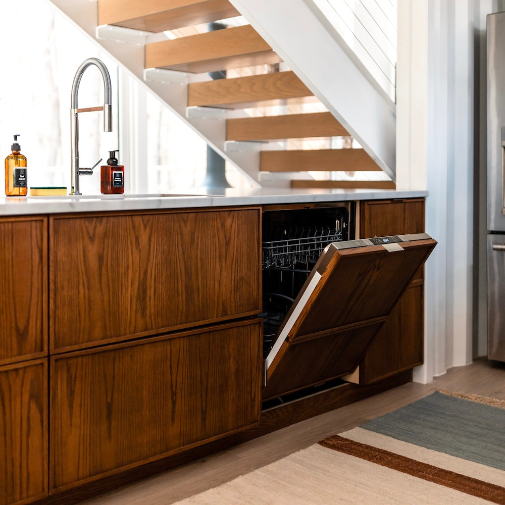 Autograph Edition 24 In. Tallac Series 3rd Rack Top Control Built-in Tall Tub Dishwasher In Custom Panel Ready With Polished Gold Handle, 51dba DWVZ24G
