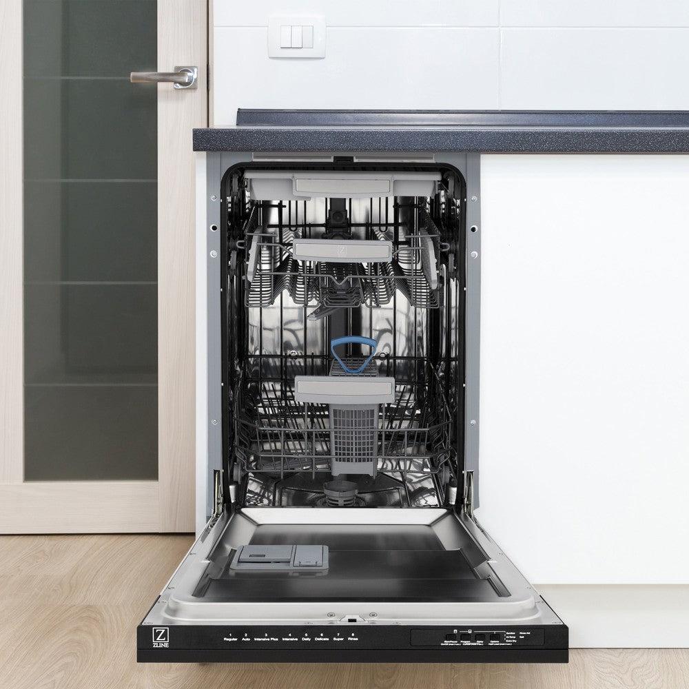 Autograph Edition 18 In. Compact 3rd Rack Top Control Dishwasher In Black Stainless Steel With Champagne Bronze Accent Handle, 51dba DWVZBS18CB