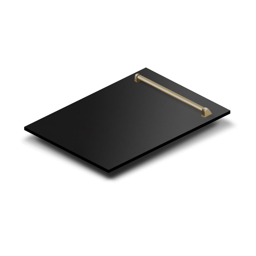 Autograph Edition 18 In. Compact 3rd Rack Top Control Dishwasher In Black Stainless Steel With Champagne Bronze Accent Handle, 51dba DWVZBS18CB