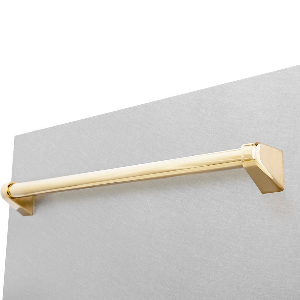 Autograph Edition 18 In. Tallac Series 3rd Rack Top Control Built-in Dishwasher With Satin Stainless Steel Panel And Polished Gold Handle, 51dba DWVZSN18G