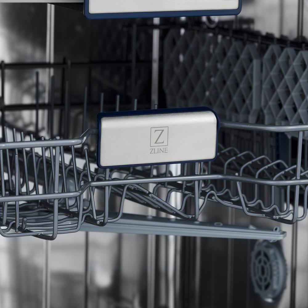 Autograph Edition 24 In. 3rd Rack Top Control Tall Tub Dishwasher In White Matte With Matte Black Accent Handle, 51dba DWVZWM24MB