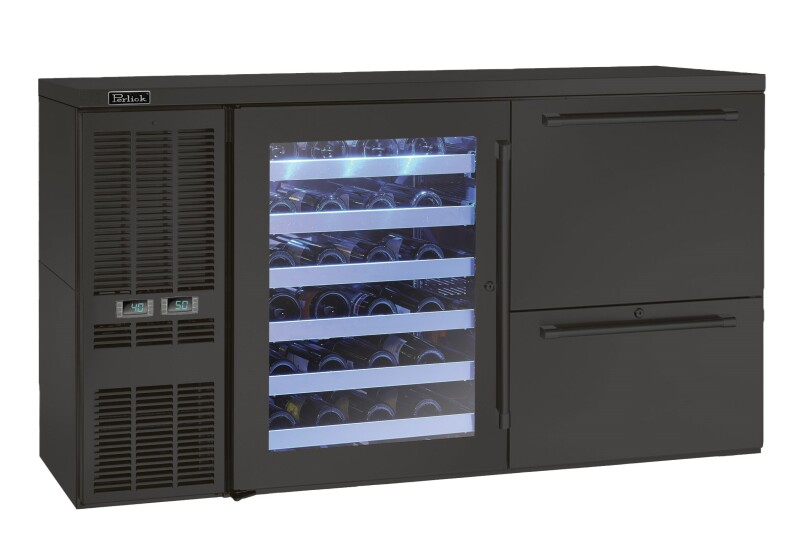 Perlick Dual Zone Back Bar Refrigerated Cabinets feature patented dual temperature zones, making them perfect for storing and dispensing a varied selection of wine, beer, cocktails, and more! DZS60