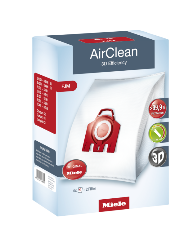 AirClean 3D Efficiency FJM dustbags ensures that dust picked up stays inside the machine. DUSTBAGFJMAIRCLEAN3D