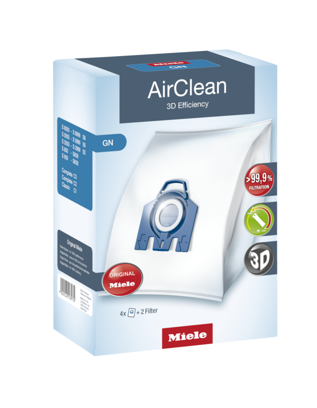 AirClean 3D Efficiency GN dustbags ensures that dust picked up stays inside the machine. DUSTBAGGNAIRCLEAN3D