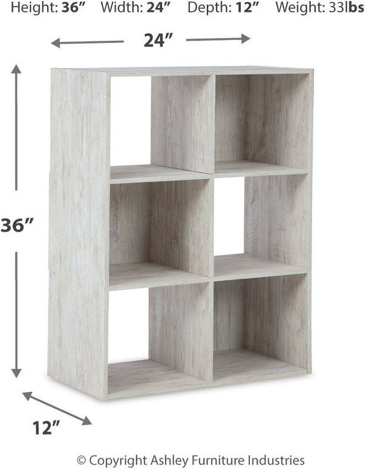 Paxberry Whitewash Six Cube Organizer EA18113X2