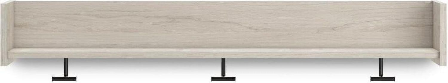 Socalle Light Natural Wall Mounted Coat Rack W/Shelf EA1864151