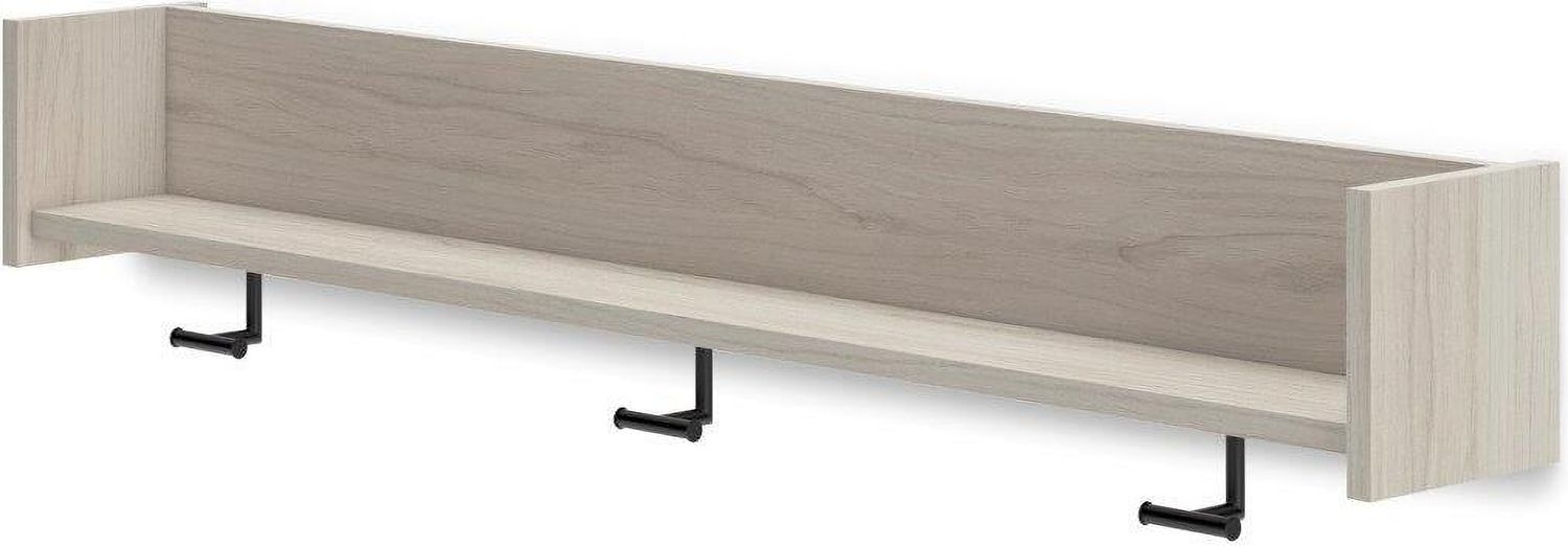 Socalle Light Natural Wall Mounted Coat Rack W/Shelf EA1864151