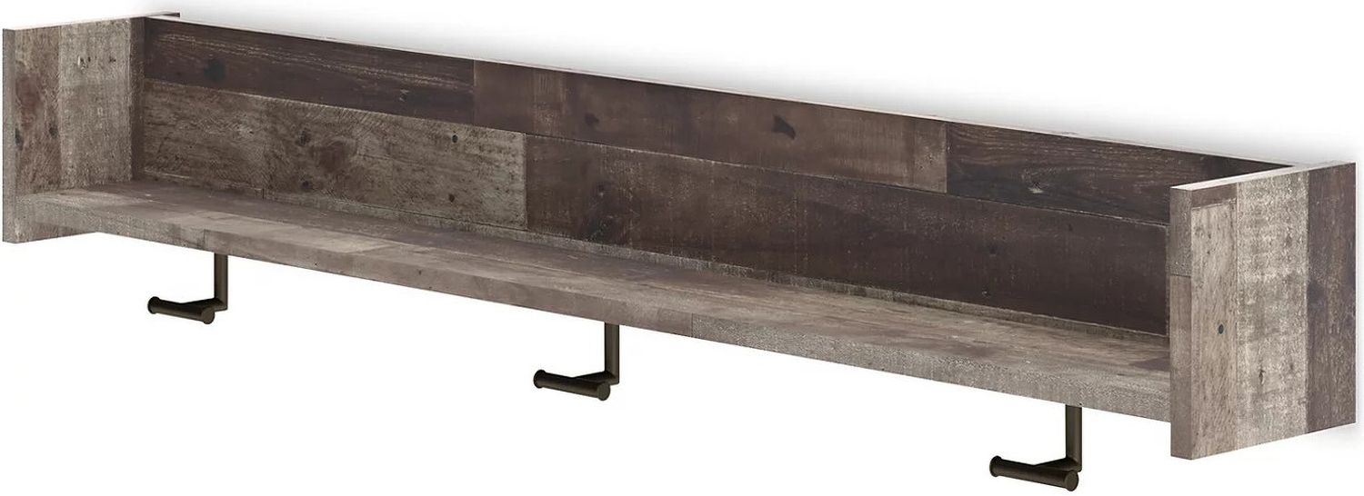 Neilsville Multi Gray Wall Mounted Coat Rack W/Shelf EA2120151