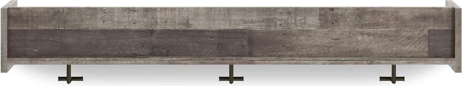 Neilsville Multi Gray Wall Mounted Coat Rack W/Shelf EA2120151