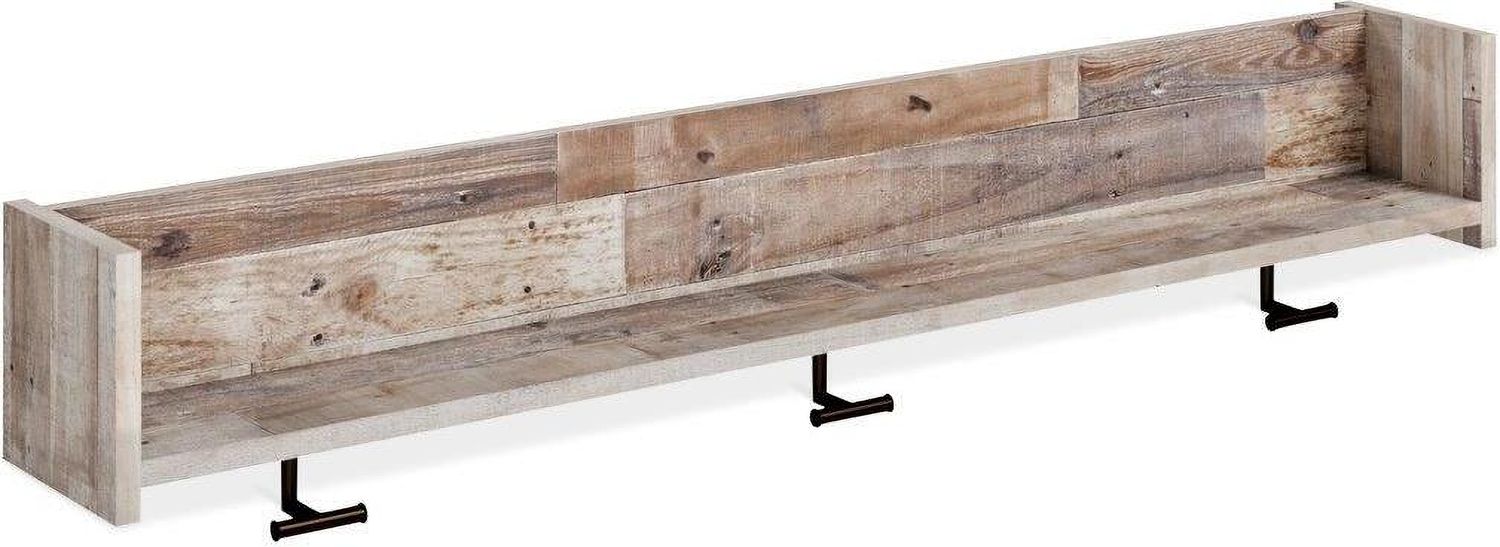 Neilsville Whitewash Wall Mounted Coat Rack W/Shelf EA2320151